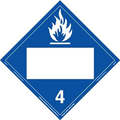 Dangerous When Wet Blank UN Magnetic Hazmat Placard