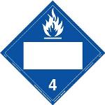 Dangerous When Wet Blank UN Magnetic Hazmat Placard