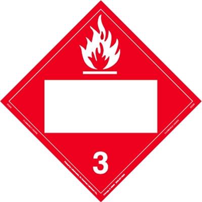 Flammable, Blank UN Placard, Tagboard