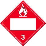 Flammable Blank UN Hazmat Placard