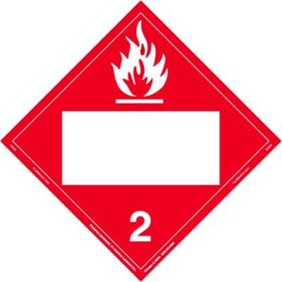 Flammable Gas, Blank UN Placard, Vinyl