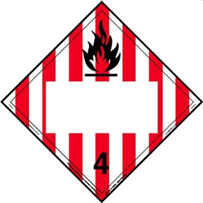 Flammable Solid Blank UN Magnetic Hazmat Placard