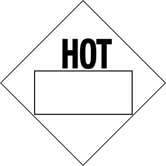 HOT Blank Magnetic Hazmat Placard