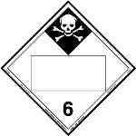 Inhalation Hazard 6, Blank UN Placard, Vinyl