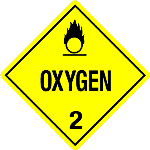 Oxygen 4" x 4" DOT Labels, Vinyl, 500ct Roll