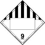 Miscellaneous Dangerous Goods Blank UN Magnetic Hazmat Placard