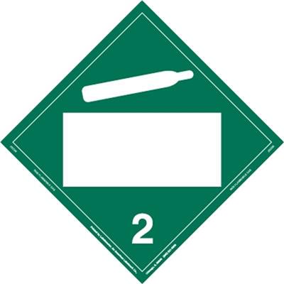 Non-Flammable Gas, Blank UN Placard, Tagboard