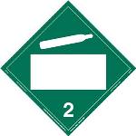 Non-Flammable Gas 2 Blank UN Placard, Vinyl