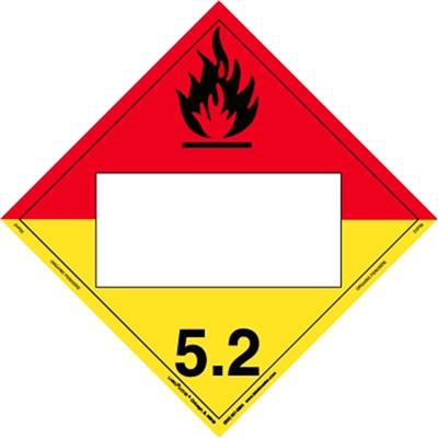 Organic Peroxide Blank UN Magnetic Hazmat Placard