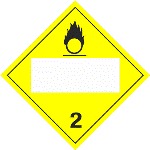 Oxygen Blank Magnetic Hazmat Placard