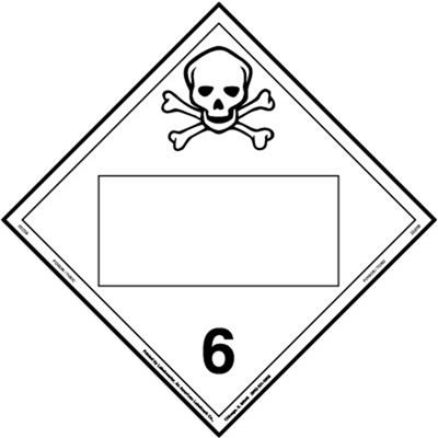 Poison Blank UN Magnetic Hazmat Placard