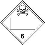 Poison Blank UN Magnetic Hazmat Placard