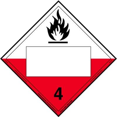 Spontaneously Combustible Blank Magnetic Hazmat Placard