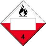 Spontaneously Combustible Blank Magnetic Hazmat Placard
