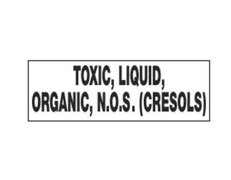 Toxic Liquid Organic NOS, Bulk Tank Label