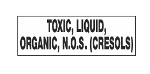 Toxic Liquid Organic NOS, Bulk Tank Label