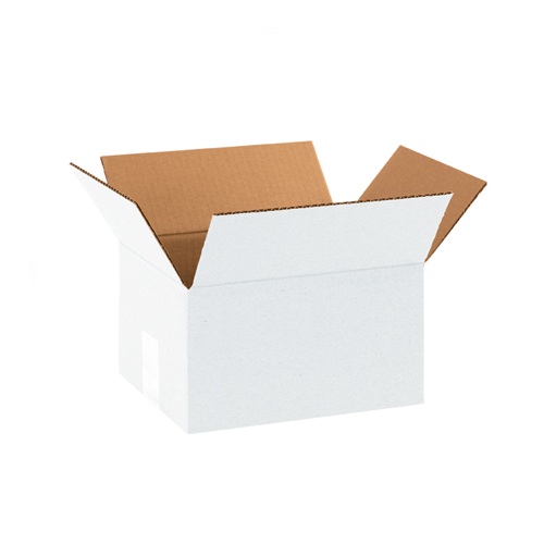 10 x 8 x 6 in White Corrugated Box 10-Pack