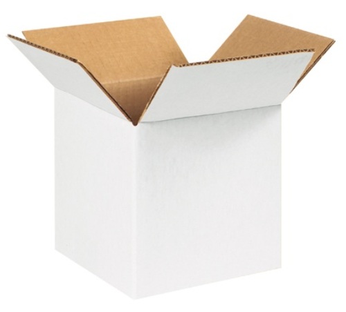 5 x 5 x 5 inch White Corrugated Box