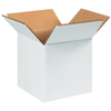 4" x 4" x 4" White Corrugated Boxes 25ct