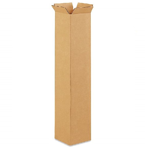 4 x 4 x 28 in Tall Corrugated Box 10-Pack