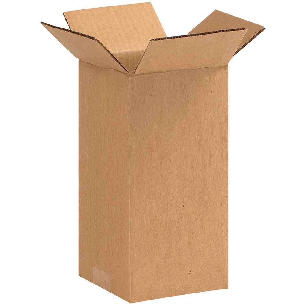 6" x 6" x 10" Tall Corrugated Boxes, 25ct