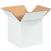 6" x 6" x 6" White Corrugated Boxes 25ct