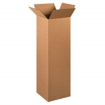 6" x 6" x 18" Tall Corrugated Boxes, 25ct
