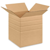 10" x 10" x 12" Multi Depth Corrugated Boxes 25ct