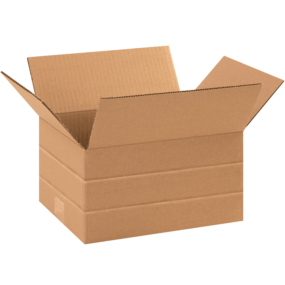 12" x 12" x 6" Multi Depth Corrugated Boxes 25ct