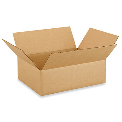 14" x 12" x 4" Flat Corrugated Boxes 25ct