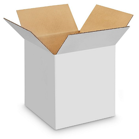 16" x 16" x 16" White Corrugated Boxes 25ct