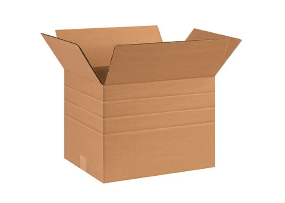 16" x 12" x 12" Multi-Depth Corrugated Boxes 25ct