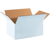 17-1/4" x 11-1/4" x 8" White Corrugated Boxes 25ct