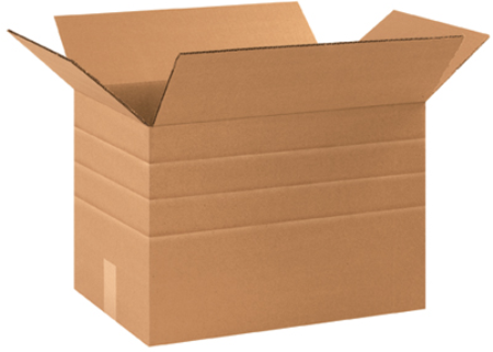17 1/4" x 11 1/2" x 12" Multi-Depth Corrugated Boxes