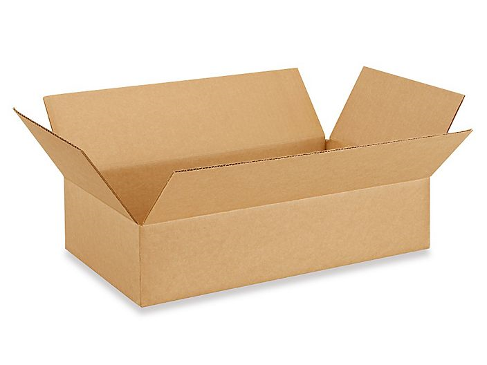 18" x 10" x 4" Flat Corrugated Boxes 25ct