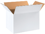 18" x 12" x 12" White Corrugated Boxes