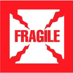 4 x 4" Fragile Label