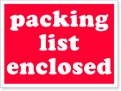 2 x 3" Packing List Enclosed Label 500ct Roll