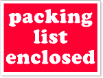 2 x 3" Packing List Enclosed Label 500ct Roll