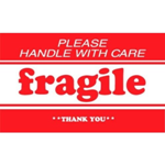 3 x 5" Please Handle with Care Fragile Thank You Label 500ct Roll