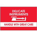 3 x 5" Delicate Instruments Handle with Great Care Label