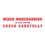 2 x 6" Mixed Merchandise in this Carton Check Carefully Label
