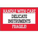 3 x 5" Delicate Instruments Handle with Care Fragile Label