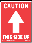 3 x 5" Caution This Side Up Arrow Label 500ct Roll