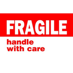 3 x 5" Fragile Handle with Care Label