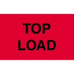 3 x 5" Top Load Label, Flourescent Red, Black