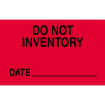 3 x 5" Do Not Inventory, Date Label