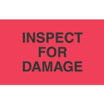 3 x 5" Inspect For Damage Label 500ct Roll