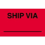 3 x 5" Ship Via Label