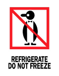 3 x 4" Refrigerate Do Not Freeze Penguin Label